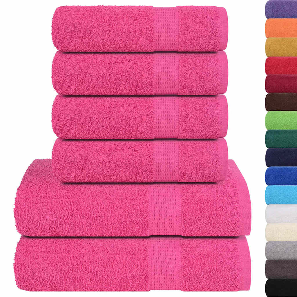 Towel Cotton Pink 50 x 100 cm Bathroom Bath Linen Home Bath Towels & Flannels