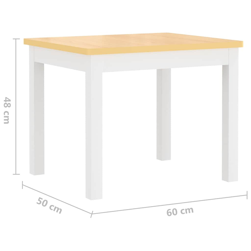 Table Mdf White 60 x 50 x 48 cm Furniture Home Dining Baby Toddler Variant 4