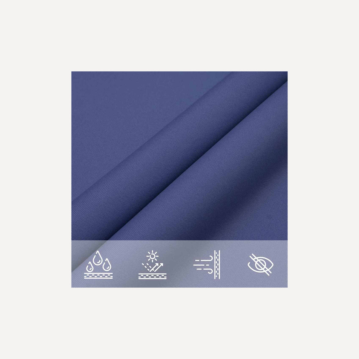 Sunshade Sail Oxford Fabric Blue Water Resistant UV Resistant 400 x 500 cm