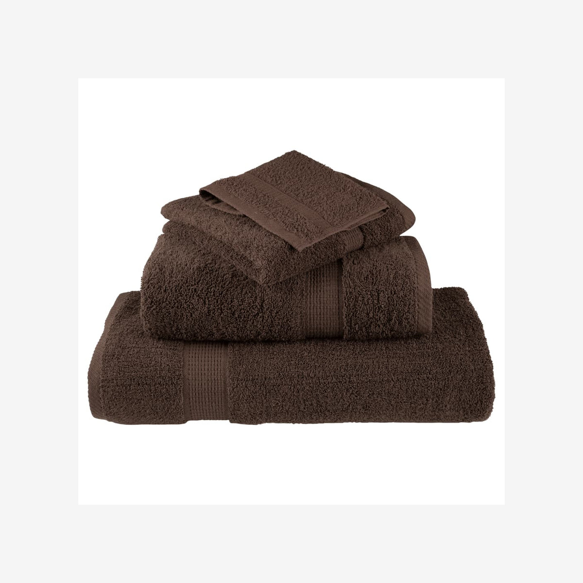Towel Cotton Brown 200 x 80 cm Bathroom Bath Linen Home Towels 10 Variant 2