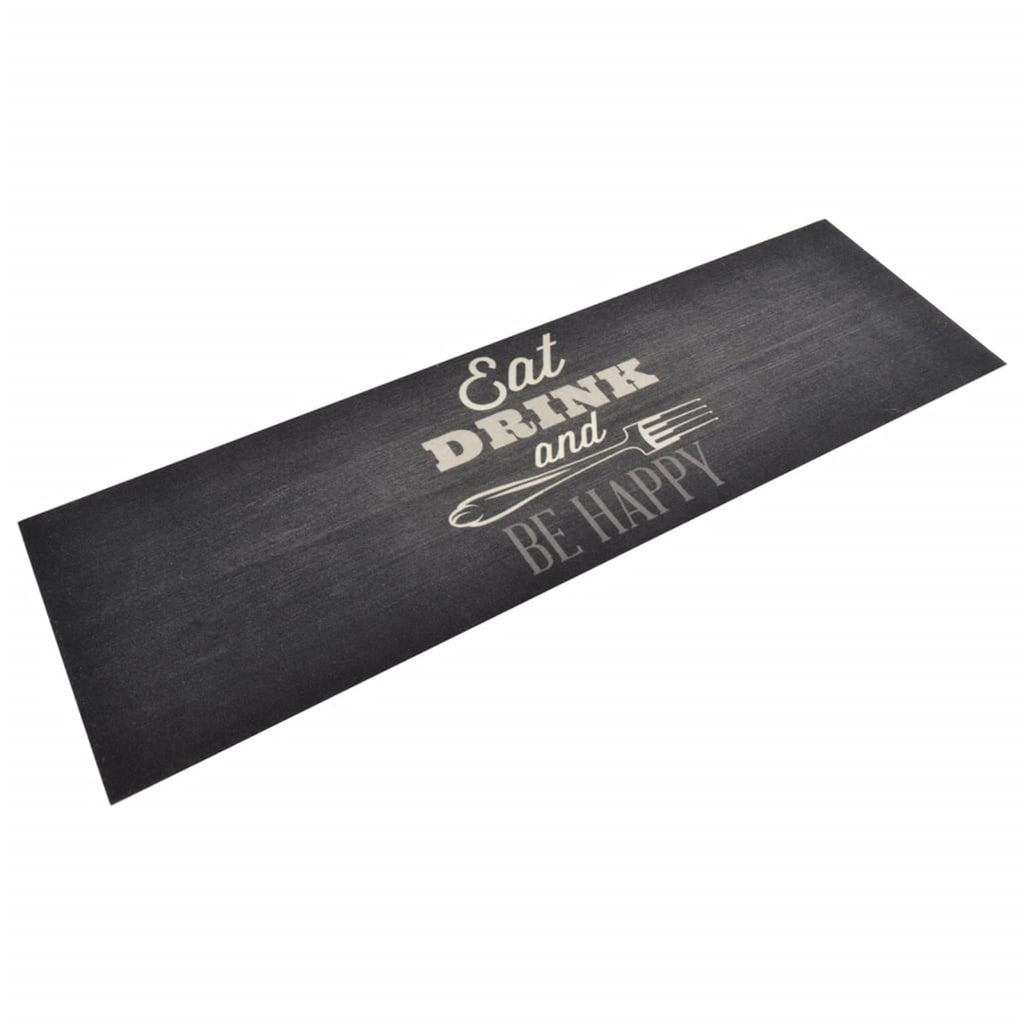 Rug Velvet (100% Polyamide) Black 180 x 60 x 0.5 cm Floor Mat Home Variant 3