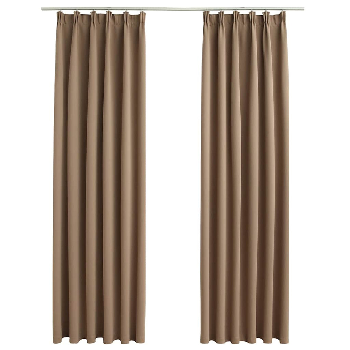 Blackout Curtain Polyester Taupe 140 x 245 cm Window Dressing Home Variant 2