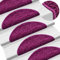 Stair Mats Violet Half Round Pp Tufted 56 x 20 x 3 cm Floor Mat Home Non Slip