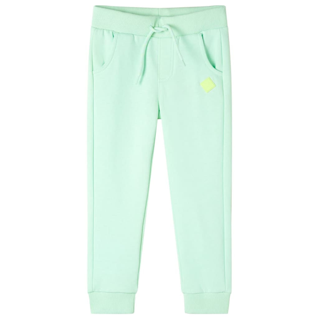 Kids'Sweatpants Bright Cotton Bright Green 128 Kids' Bottoms Kids' Bottom 128