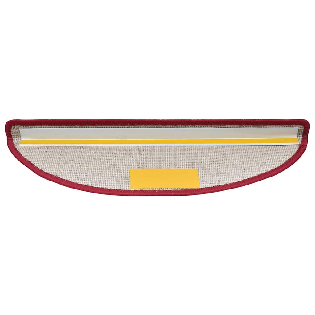 Stair Mats Non-Slip Needle-Punched Fabric -100% Red Foldable 56 x 17 x 3 cm