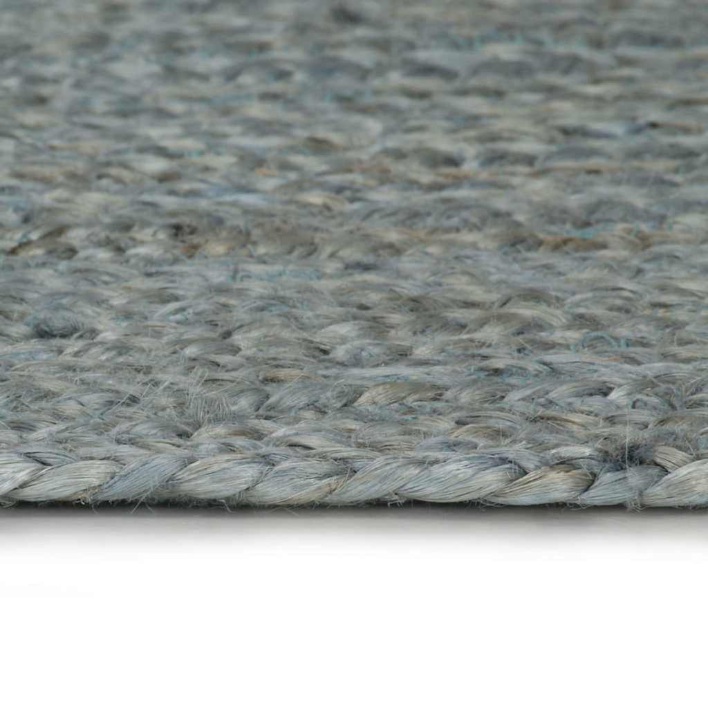 Rug Braided Jute Olive Green 120 x 120 cm Floor Mat Home Decor Floor Covering