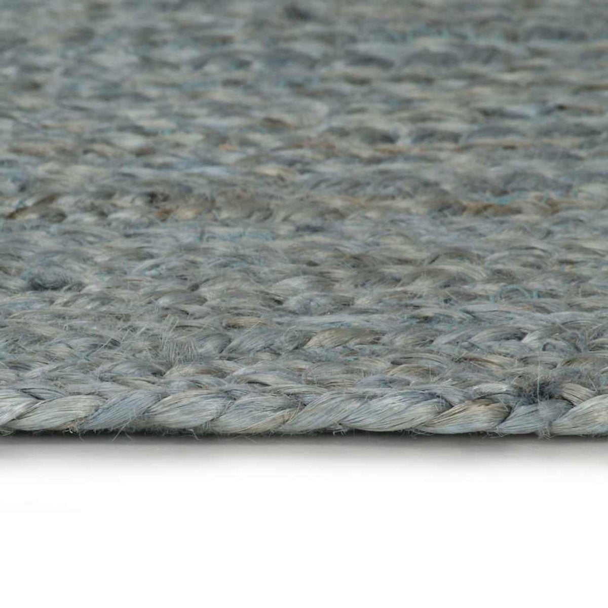 Rug Braided Jute Olive Green 120 x 120 cm Floor Mat Home Decor Floor Covering