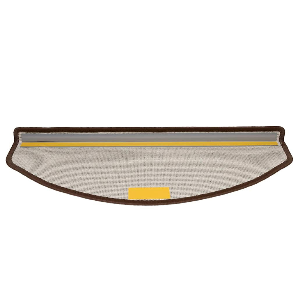 Stair Mats Coffee Needle-Punched Fabric -100% Coffee Brown 65 x 24 x 4 cm 15