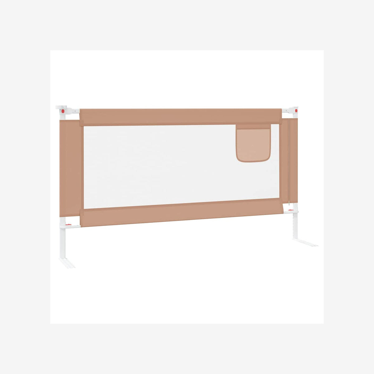 Toddler Safety Bed Rail Fabric (100% Polyester) Taupe 160 x 25 x 95 cm