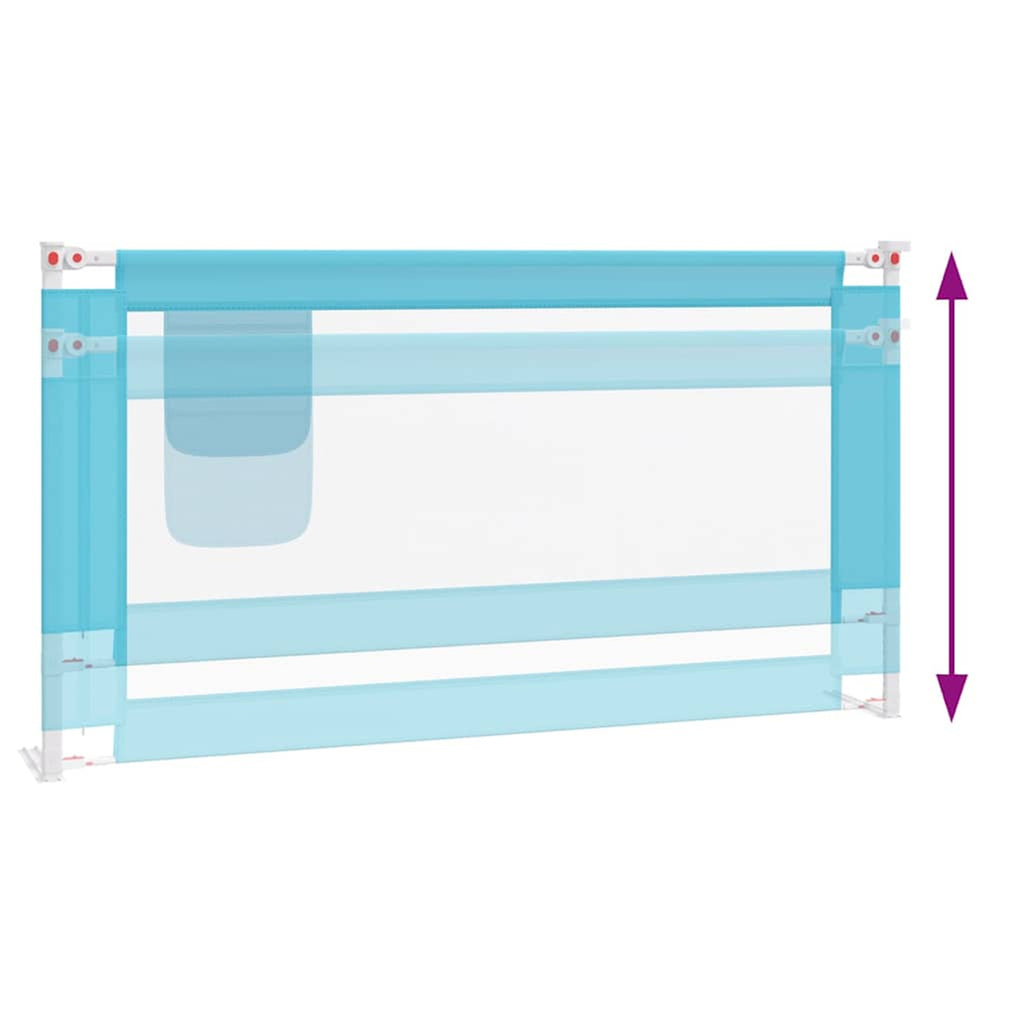 Toddler Safety Bed Rail Fabric (100% Polyester) Blue 160 x 25 x 95 cm Bedguard