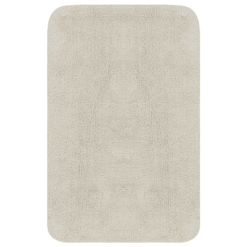 Bathroom Mat Cotton White 93 x 63 cm Floor Mat Home Non Slip Bath Mats & Rugs