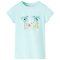 Kids T-Shirt Cotton Light Aqua 140 Children's Top Kids Clothing Kids Wear 140