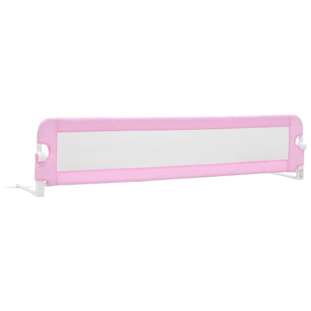Toddler Safety Bed Rail Polyester Pink 180 x 40.5 x 42 cm Child Bed Guard 5x42cm