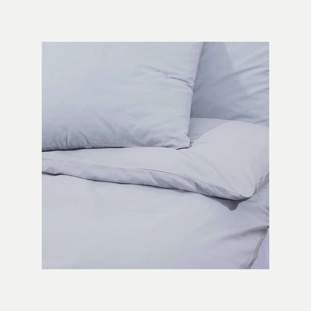 Duvet Cover Microfiber Fabric (100% Poly Grey 200 x 200 cm Bedding Bed Linen