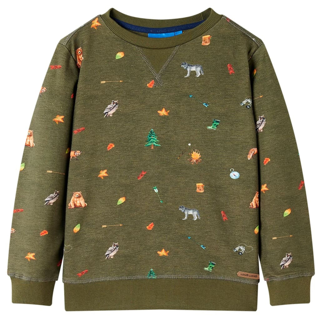 Sweatshirt Cotton Khaki 140 Kids Clothing Children's Top Kids Wear Variant 2