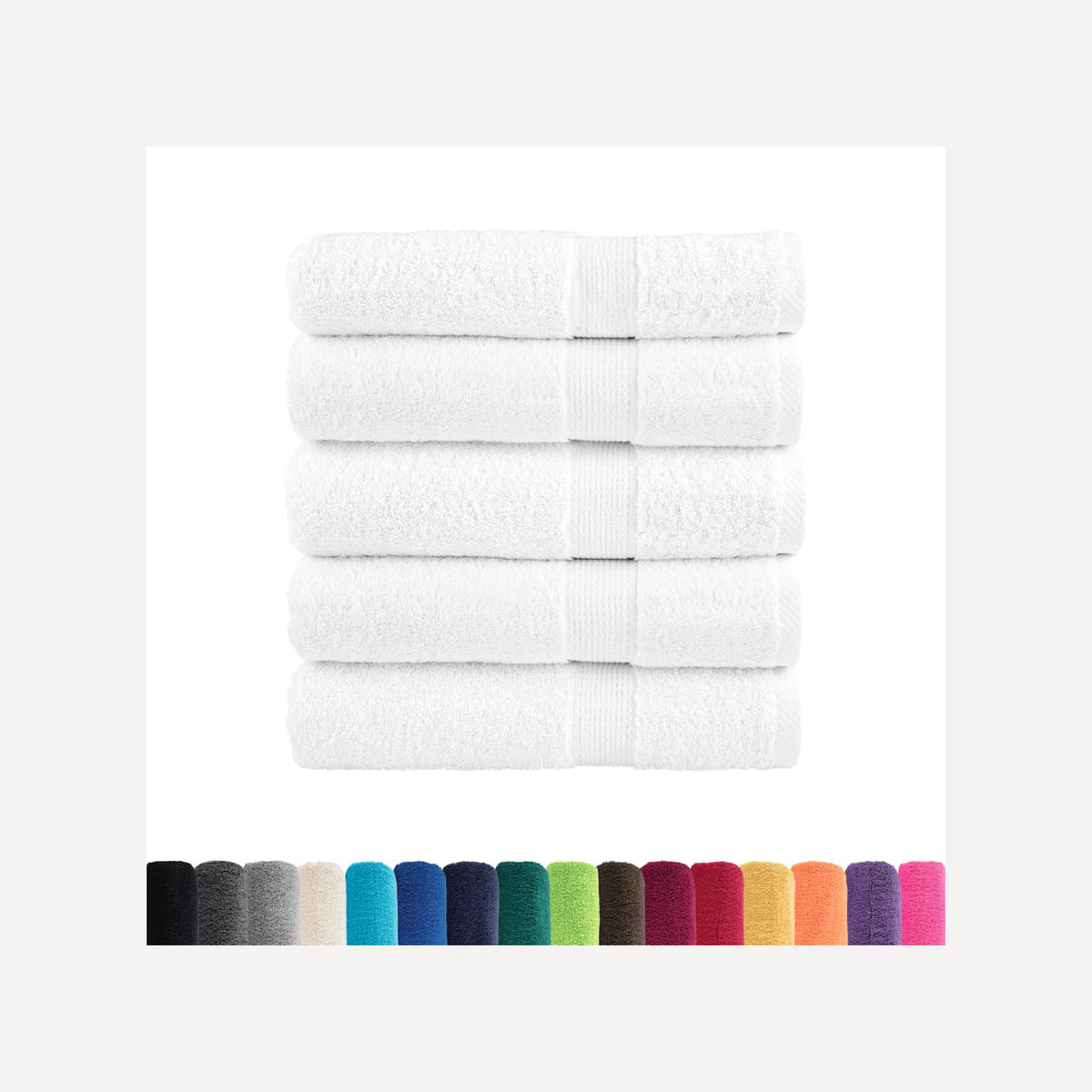 Towel Cotton White 140 x 70 cm Bathroom Bath Linen Home Towels 25 Variant 2