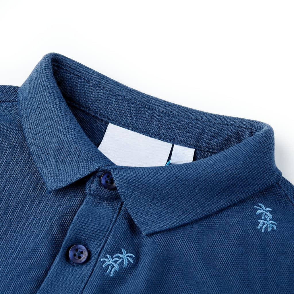 Kids'Polo Shirt Dark Cotton Dark Blue 104 Kids Clothing Children's Wear 104