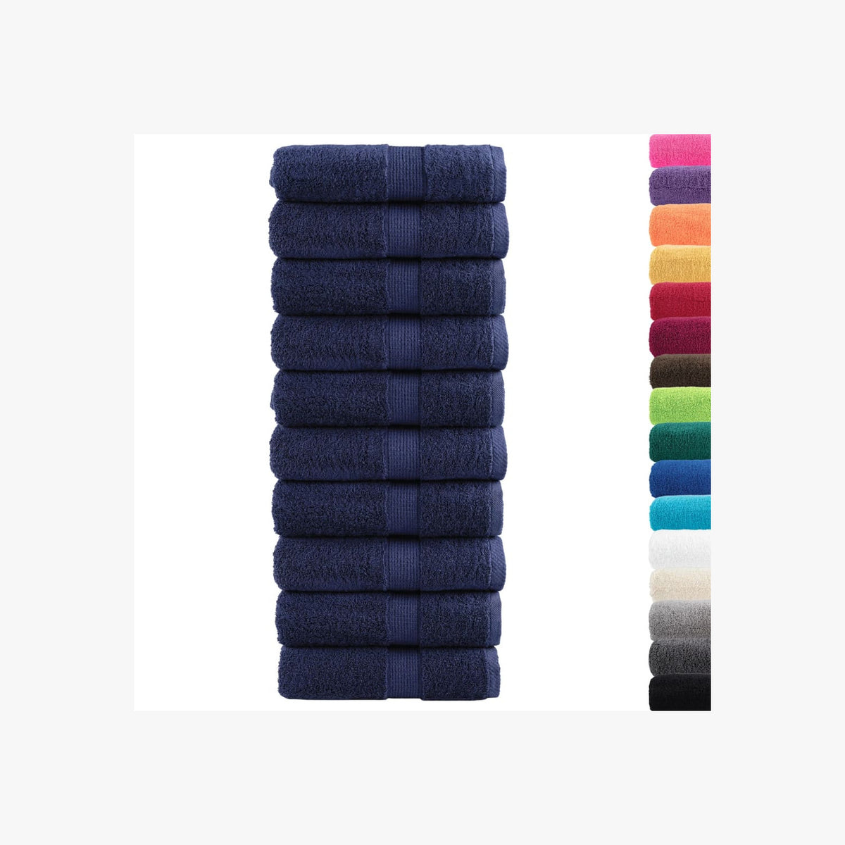 Towel Cotton Navy Blue 30 x 30 cm Bathroom Bath Linen Home Towels 10 Variant 2