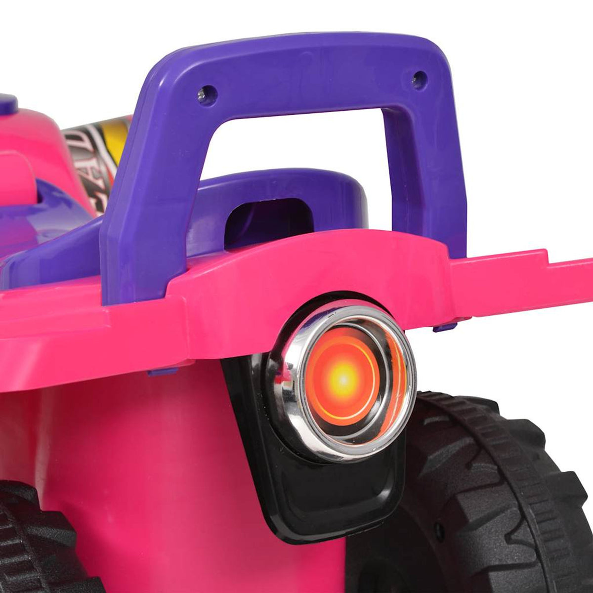 Children'S Ride-On Atv Plastic Pink With Storage 60 x 38 x 42 cm Push Sound