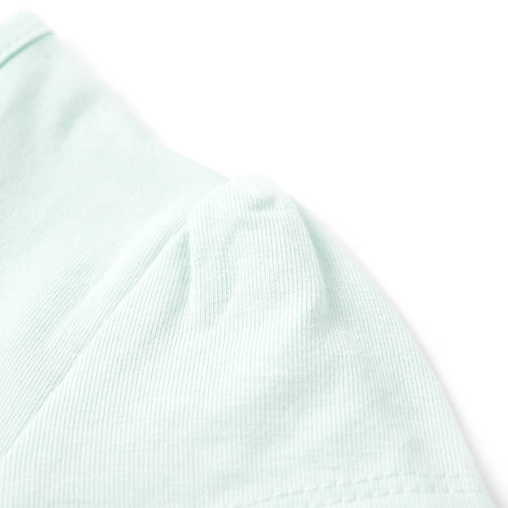 Kids T-Shirt Cotton Light Mint 128 Children's Top Kids Clothing Kids Wear 128