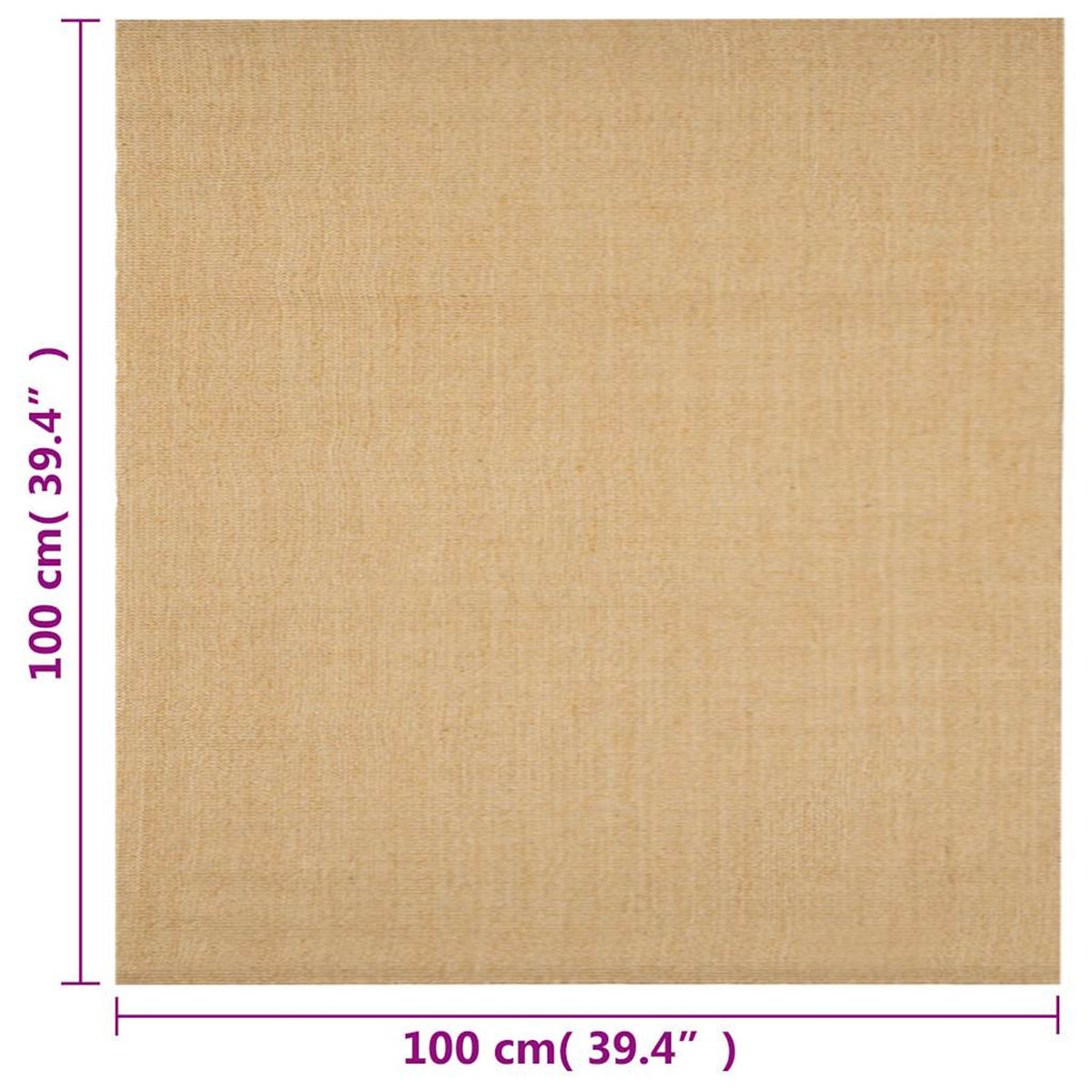 Rug Sisal Natural 100 x 100 cm Floor Mat Home Decor Floor Covering Rugs