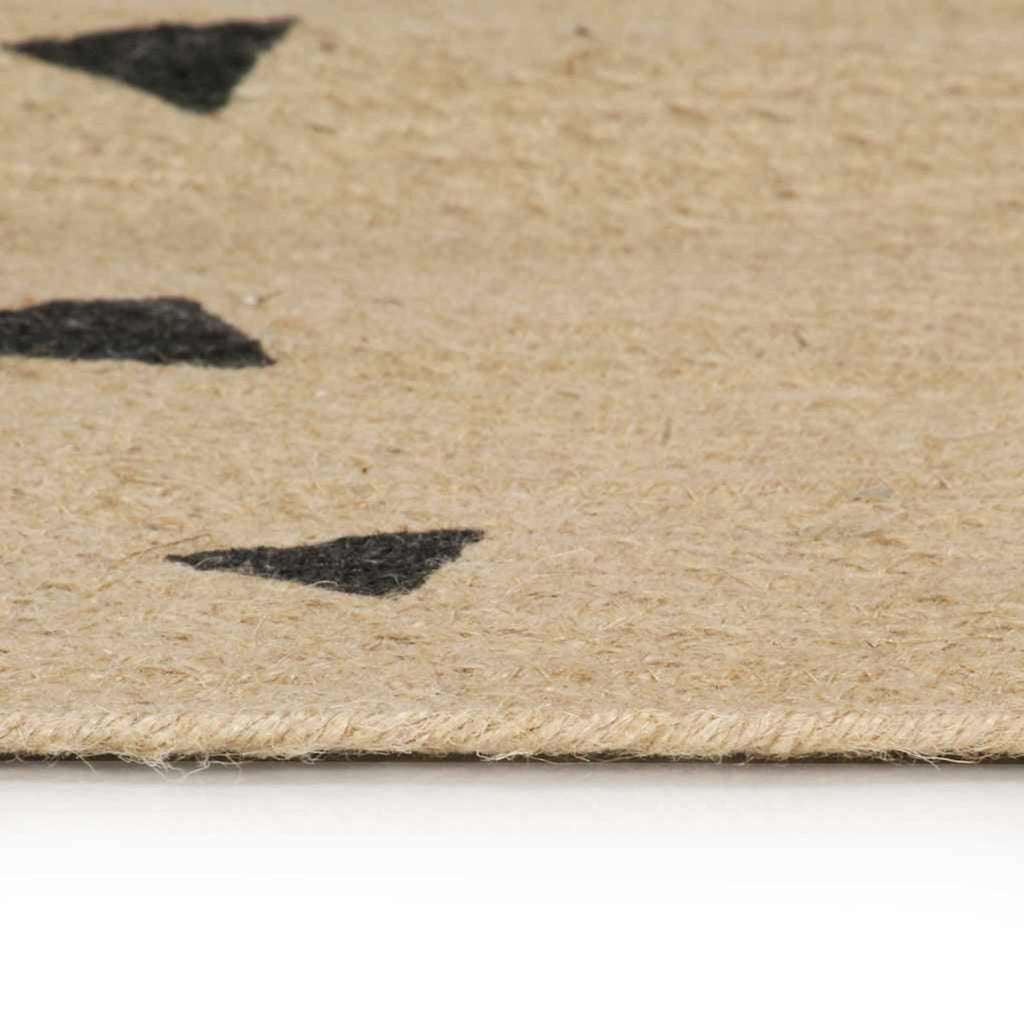 Rug Braided Jute Natural 150 x 150 cm Floor Mat Home Decor Floor Variant 3