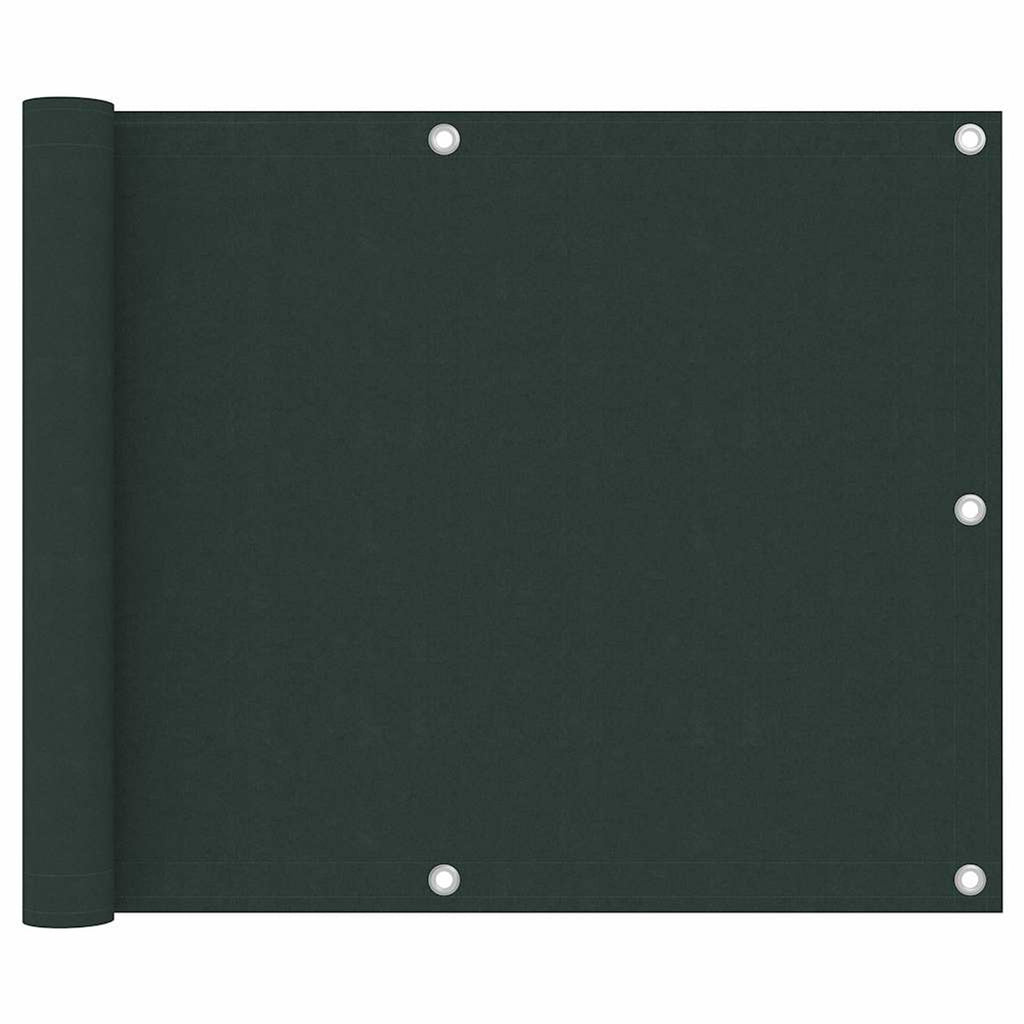 Balcony Screen Dark Oxford Fabric Dark Green Waterproof UV Resistant 75 x 500