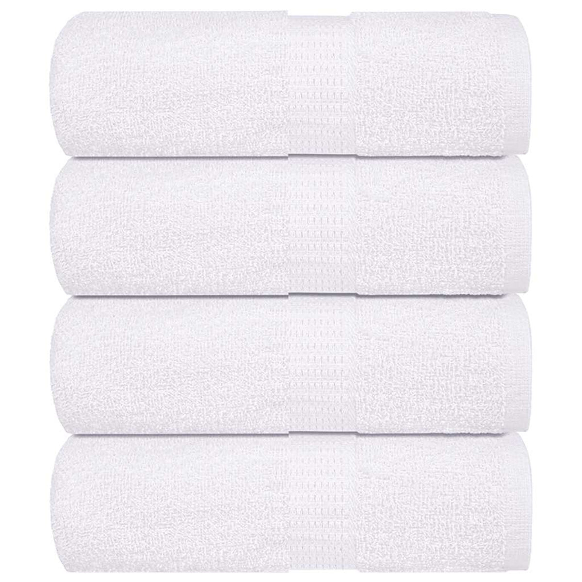 Towel Cotton White 30 x 30 cm Bathroom Bath Linen Home Towels 4 pcs Wash 30x30cm