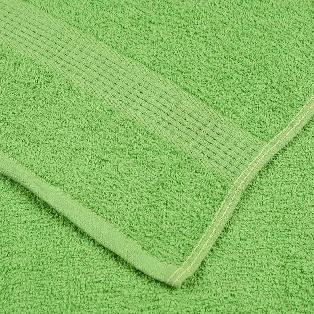 Towel Cotton Apple Green 100 x 50 cm Bathroom Bath Linen Home Towels 2 pcs