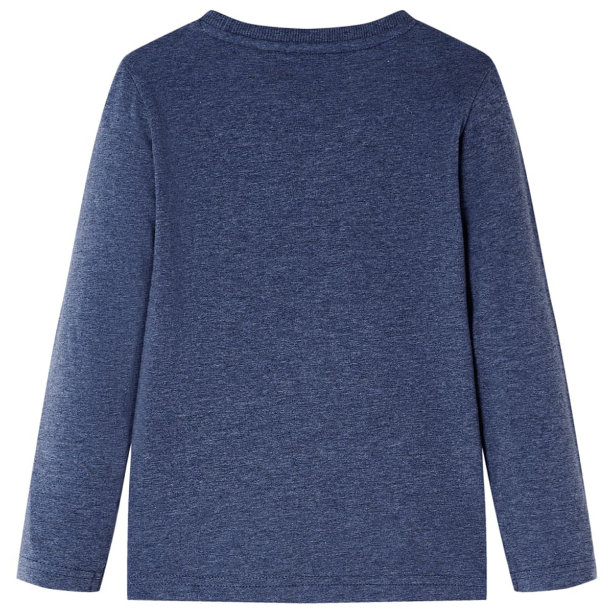 Kids T-Shirt Cotton Dark Blue Melange 128 Children's Top Kids Clothing Long