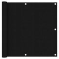 Balcony Screen Oxford Fabric Black Waterproof UV Resistant 90 x 500 cm 90x500cm