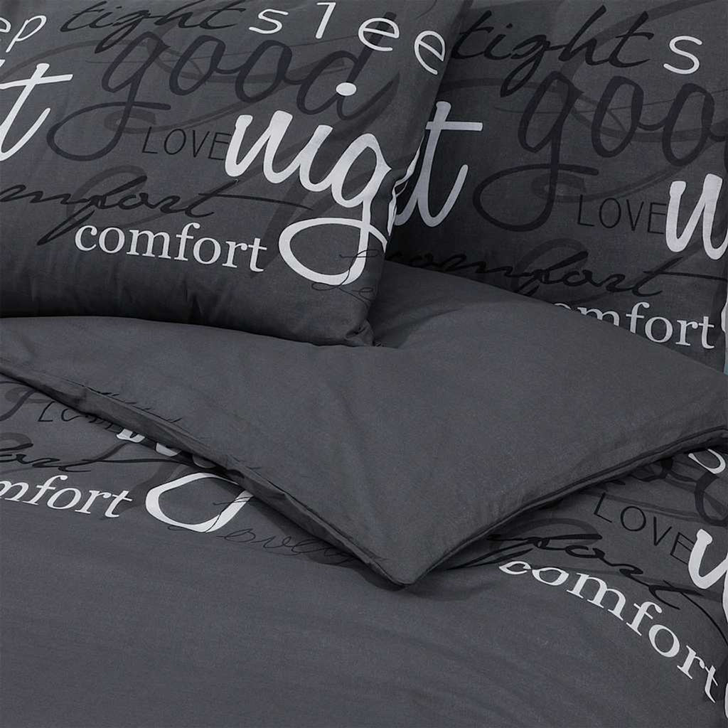 Duvet Cover Cotton Black 200 x 200 cm Bedding Bed Linen Bedroom Variant 9