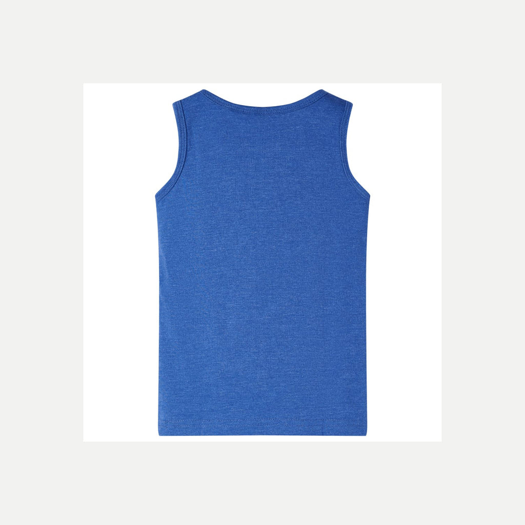 Kids'Tank Top Melange Cotton Blue Melange 116 Kids Clothing Children's Wear