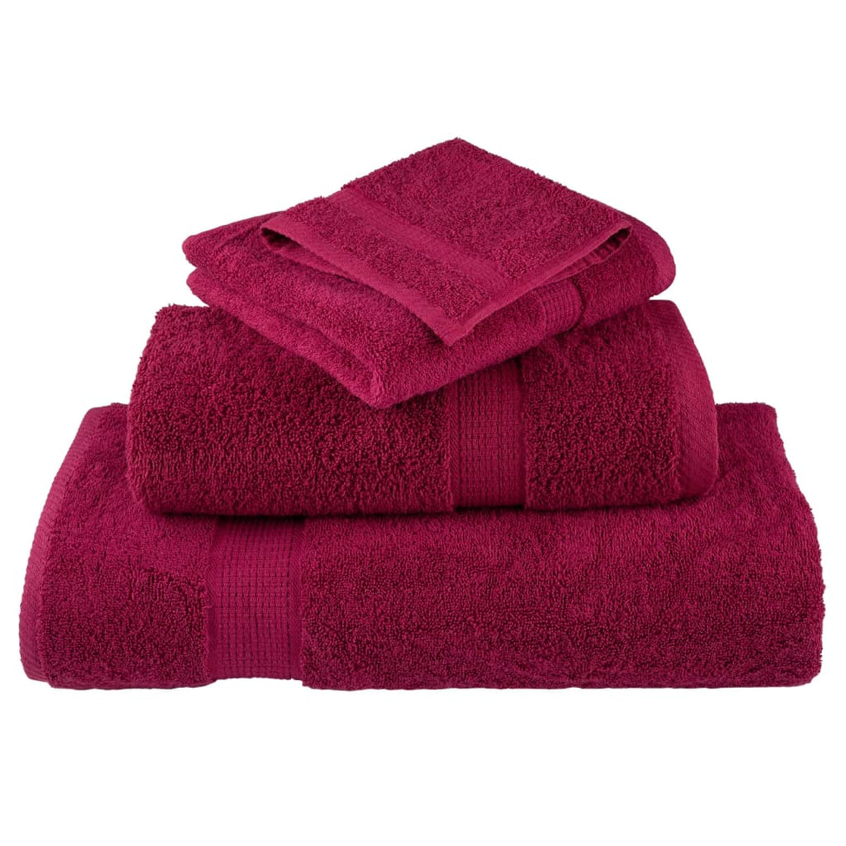Towel Cotton Bordeaux 30 x 30 cm Bathroom Bath Linen Home Towels 10 Variant 2