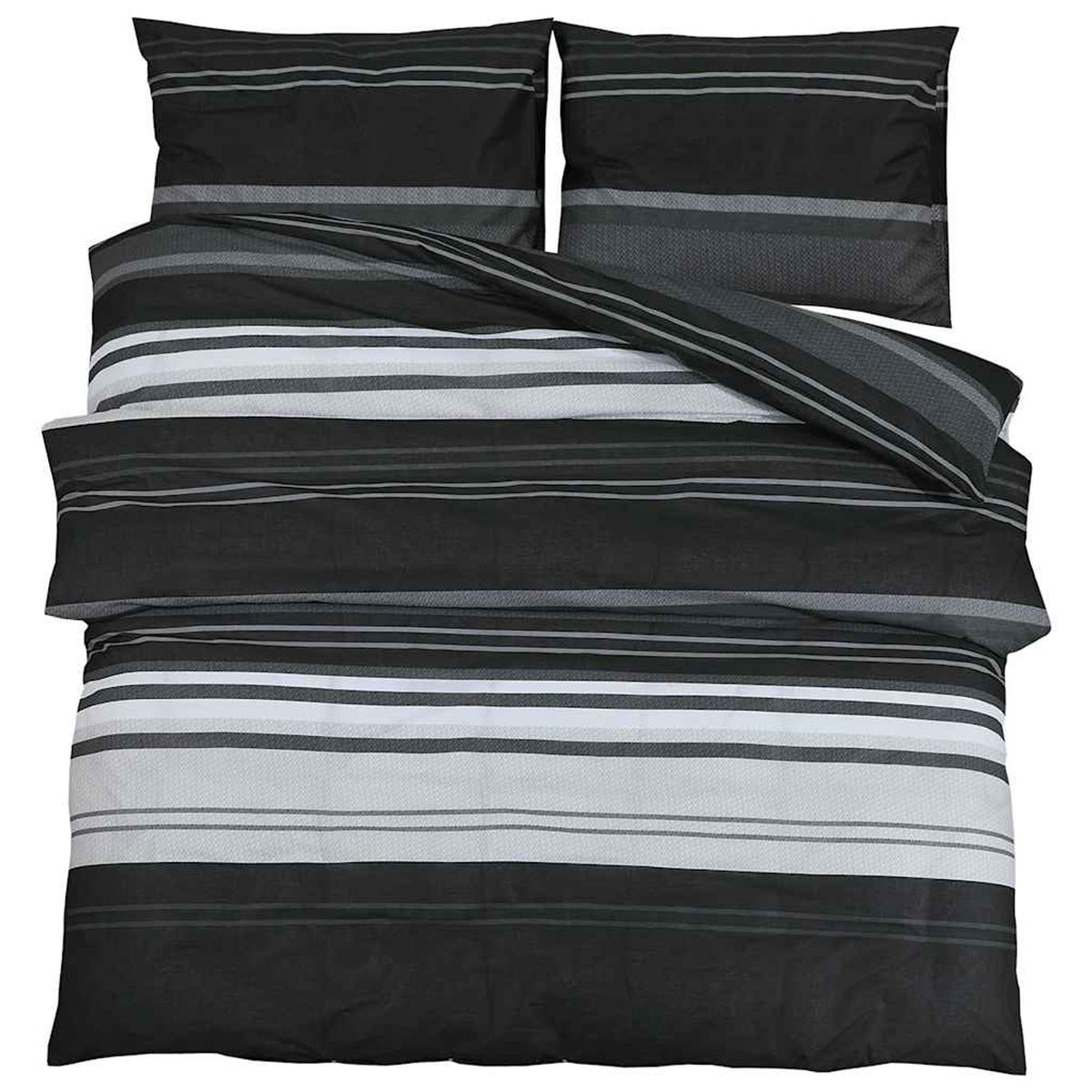 Duvet Cover Cotton Black 200 x 140 cm Bedding Bed Linen Bedroom Variant 5