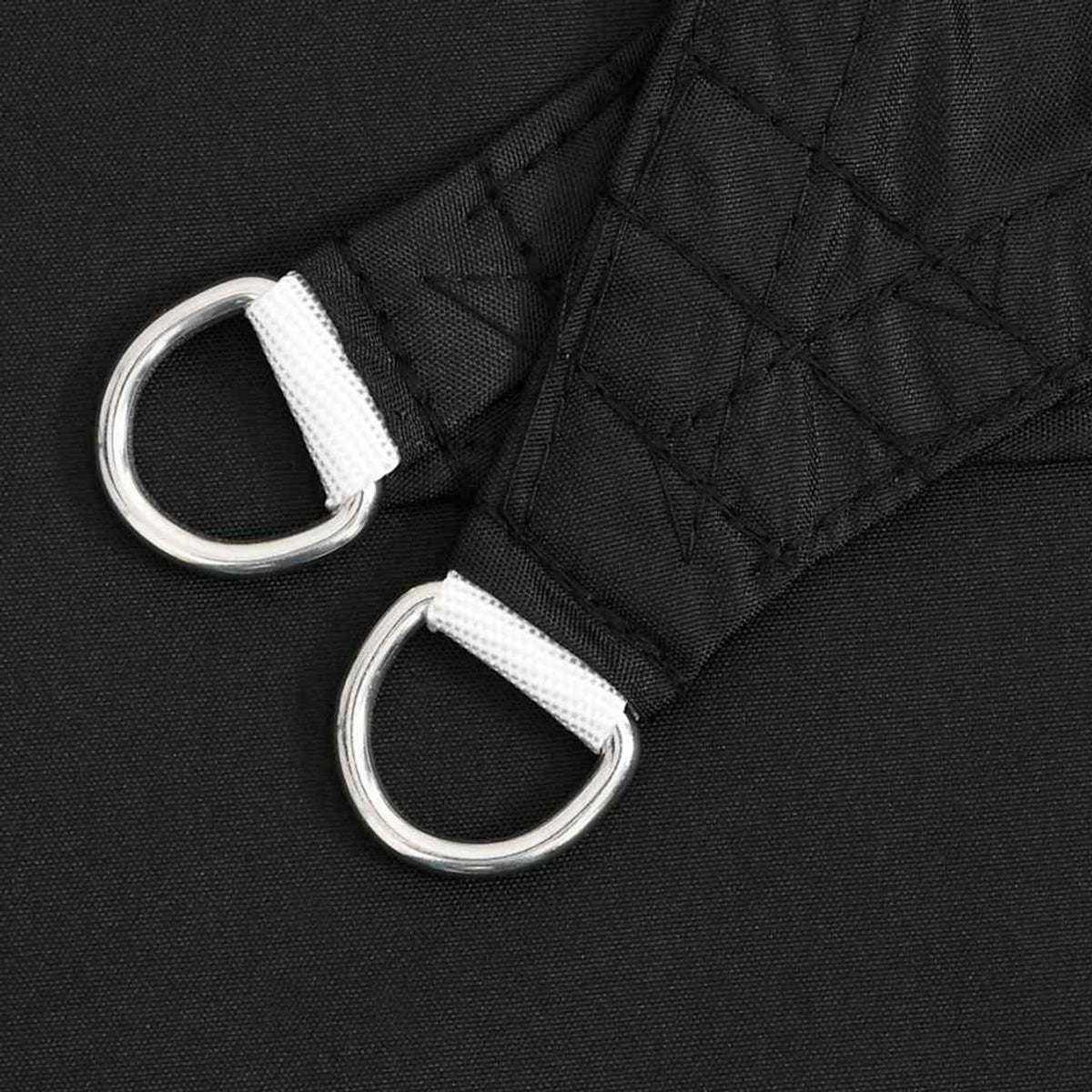 Sunshade Sail Oxford Fabric Black Water Resistant UV Resistant 250 x 400 cm