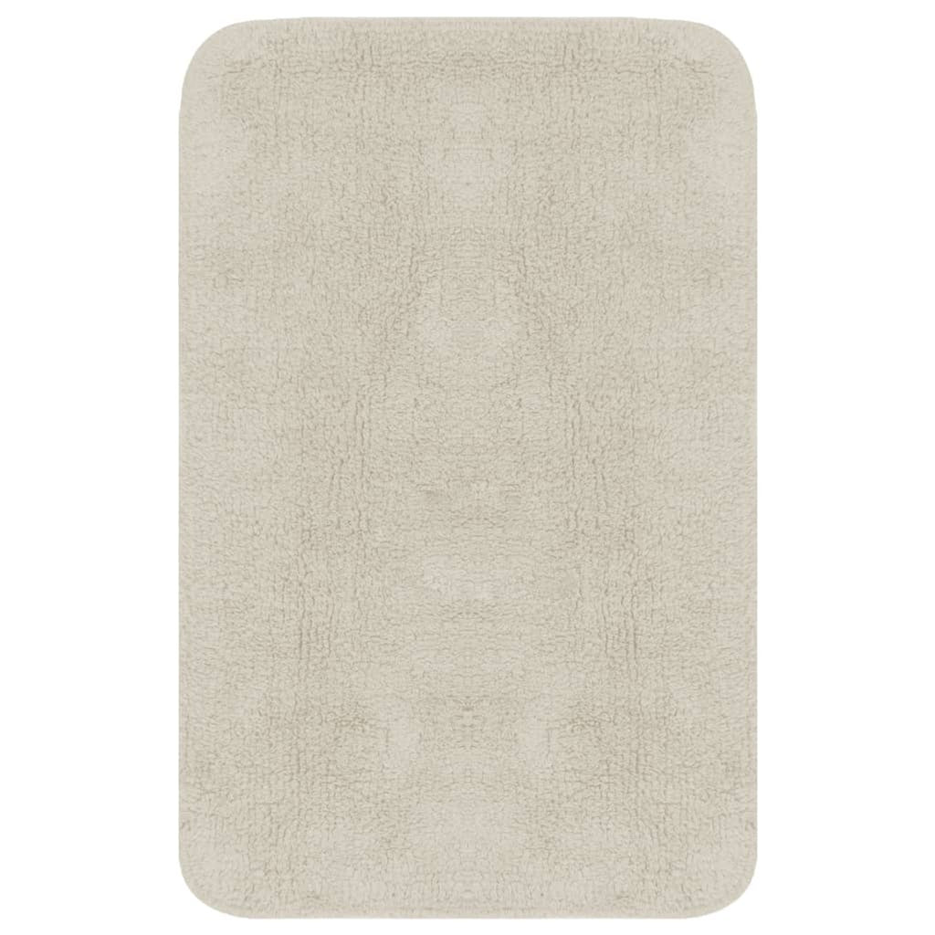 Bathroom Mat Cotton White 78 x 50 cm Floor Mat Home Non Slip Bath Mats & Rugs