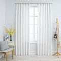 Blackout Curtain Polyester Off White 140 x 175 cm Window Dressing Variant 2