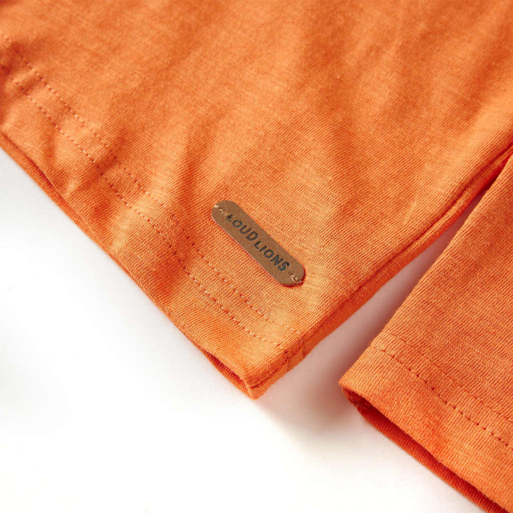 Kids T-Shirt Cotton Dark Orange 116 Children's Top Kids Clothing Kids Wear