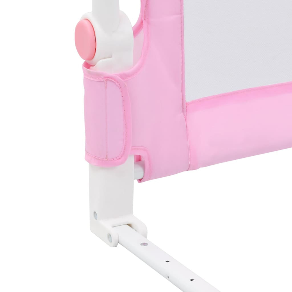 Toddler Safety Bed Rail Polyester Pink 120 x 40.5 x 42 cm Child Bed Guard 5x42cm