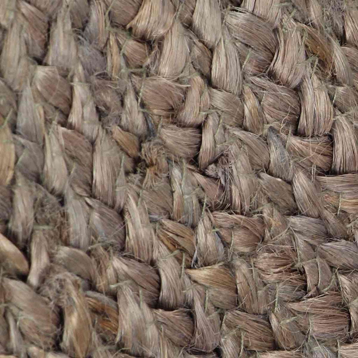 Rug Braided Jute Grey 150 x 150 cm Floor Mat Home Decor Floor Covering