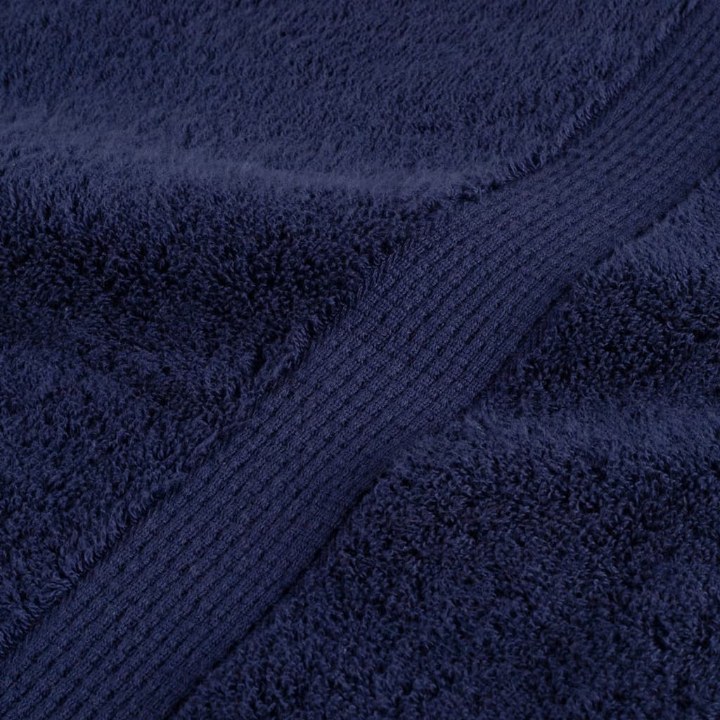 Towel Cotton Navy Blue 100 x 50 cm Bathroom Bath Linen Home Towels Variant 2