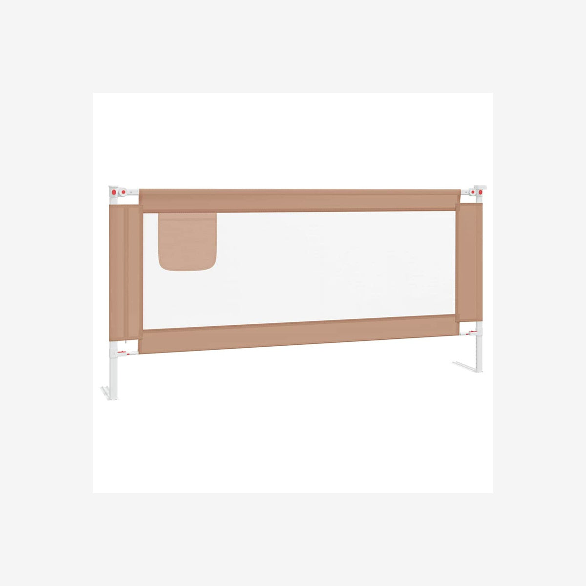Toddler Safety Bed Rail Fabric (100% Polyester) Taupe 190 x 25 x 95 cm