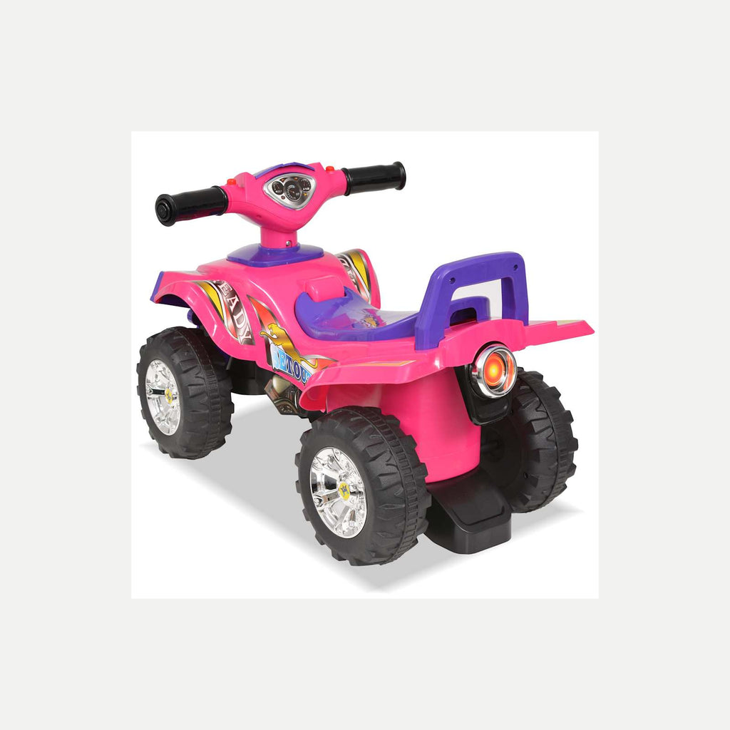 Children'S Ride-On Atv Plastic Pink With Storage 60 x 38 x 42 cm Push Sound