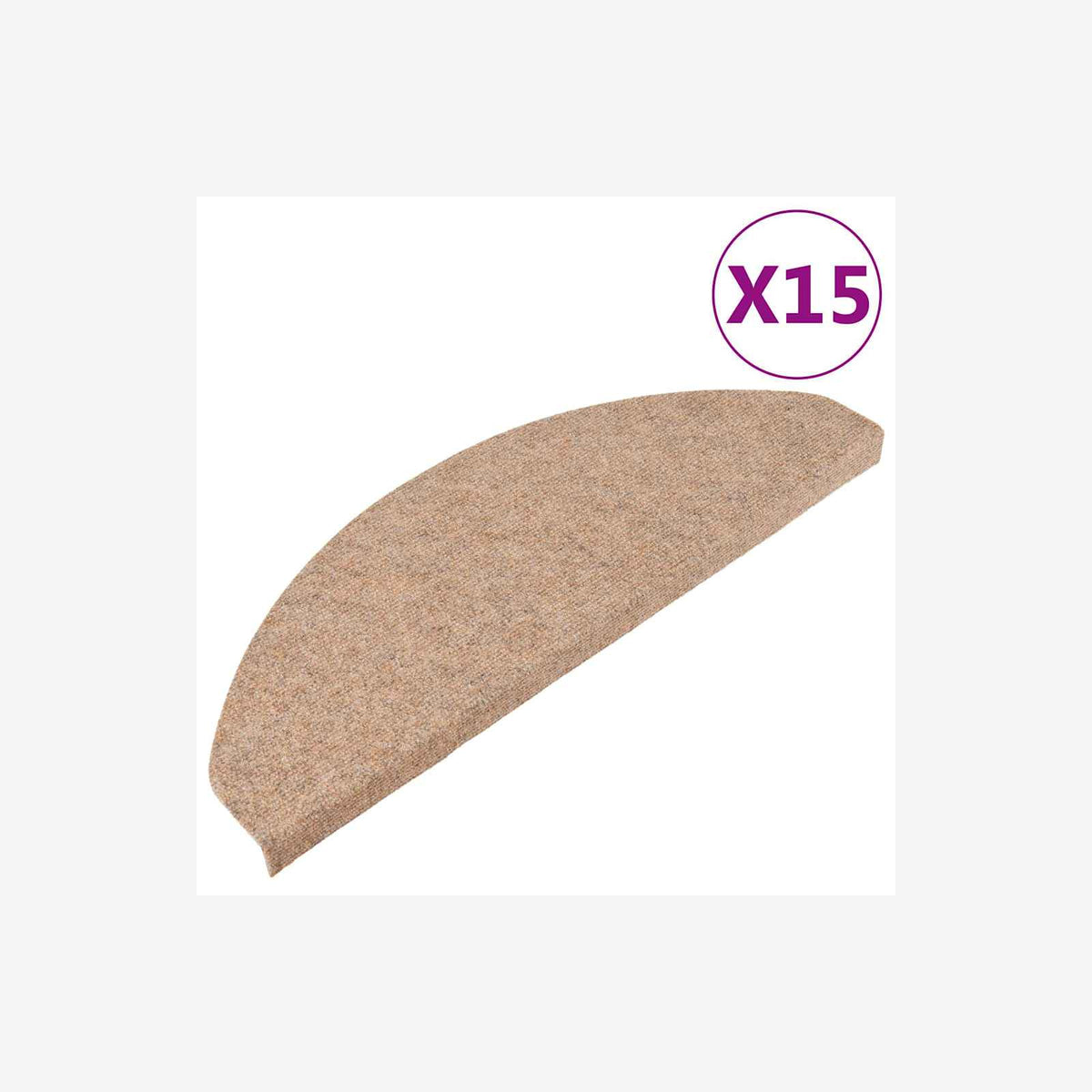 Stair Mats Self-Adhesive Needle Felt Fabric (95%Pes Beige 65 x 22.5 x 3.5 cm